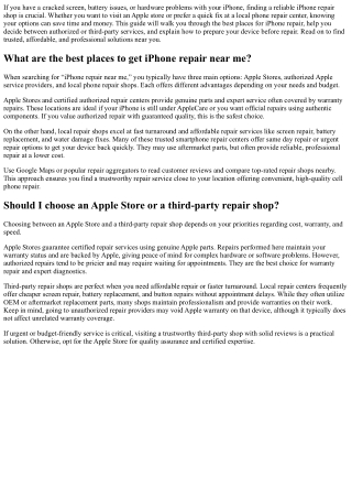Where can I get iPhone repair in 2025?