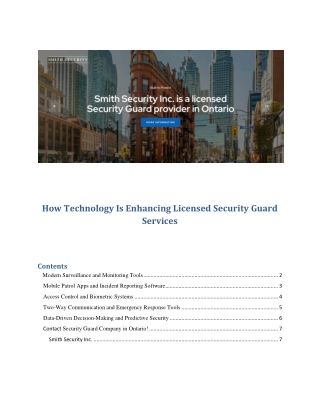 How Technology Is Enhancing Licensed Security Guard Services