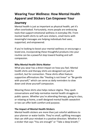 Self-Care Shirts & Therapy Shirts for Mental Wellness