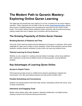 the modern path to quranic mastery exploring