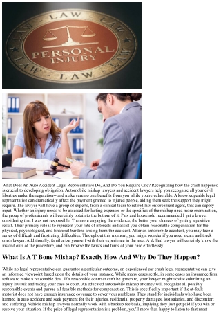 What Does A Vehicle Mishap Lawyer Do, And Do You Need One?