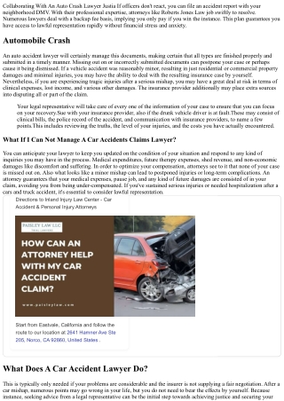 Just How Can A Vehicle Crash Attorney Assist With Cars And Truck Crash Claim