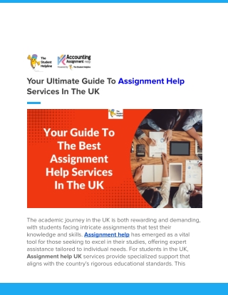 Your Guide To The Best Assignment Help Services In The UK