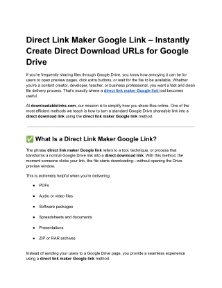 direct link maker google link instantly create