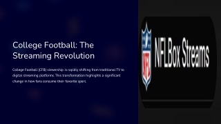 college football the streaming revolution