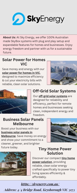 Solar Power for Homes VIC