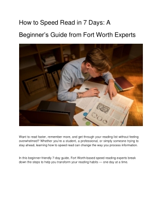 how-to-speed-read-in-7-days-a-beginner’s-guide-from-fort-worth-experts