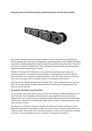 Heavy Duty Chain