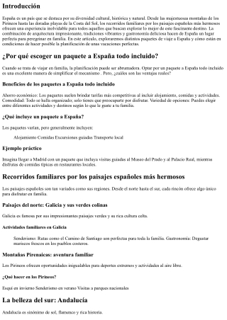 Recorridos familiares por los escenarios españoles más hermosos