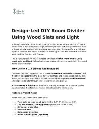 design led diy room divider using wood slats