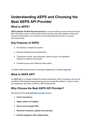 understanding aeps and choosing the best aeps