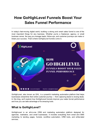 How GoHighLevel Funnels Boost Your Sales Funnel Performance