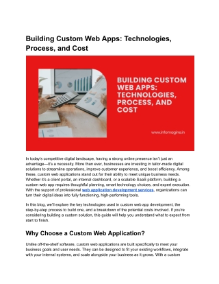 building custom web apps technologies process