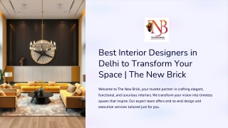 Best Interior Designers in Delhi – The New Brick