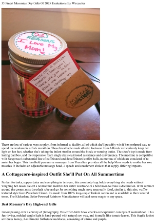 The Most Effective Mommy's Day Gifts To Give The Person Who Offered You Every Li
