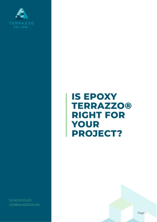 Is Epoxy Terrazzo® Right for Your Project? | Terrazzo Ltd