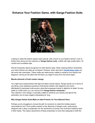 Ganga Fashion Suits