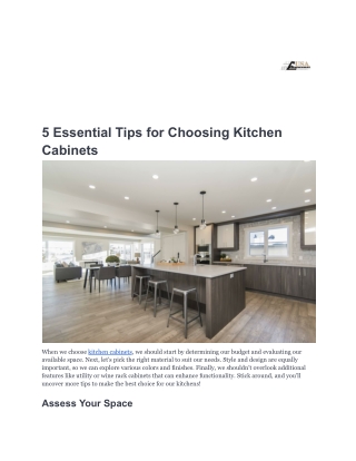 5 Essential Tips for Choosing Kitchen Cabinets-USADistributor