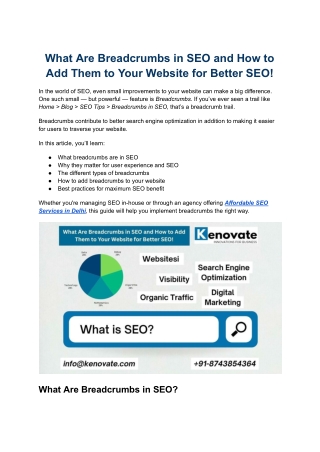 What Are Breadcrumbs in SEO and How to Add Them to Your Website for Better SEO!