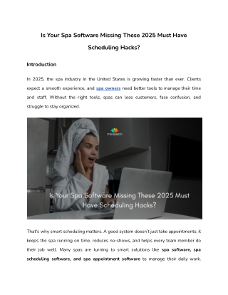 Is Your Spa Software Missing These 2025 Must Have Scheduling Hacks