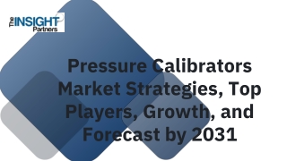 Pressure Calibrators Market Strategies, Top Players, Growth, and Forecast by 203