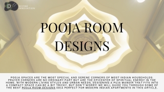 Pooja Room Designs