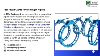 Pipe Fit up Clamp for Welding in Nigeria