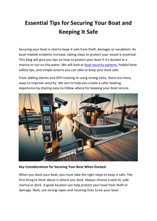 Keep Your Boat & Lift Safe: Top Safety Tips from Lift Mate