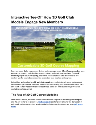 Interactive Tee-Off_ How 3D Golf Club Models Engage New Members