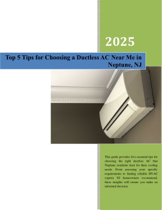 Top 5 Tips for Choosing a Ductless AC Near Me in Neptune