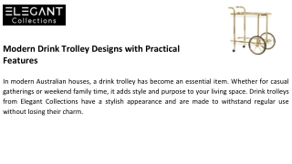 Modern Drink Trolley Designs with Practical Features
