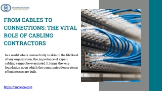 from cables to connections the vital role