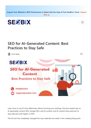 SEO for AI-Generated Content Best Practices to Stay Safe