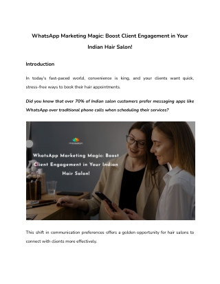 Turn Chats into Clients: The WhatsApp Strategy Indian Salons Swear By