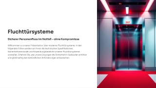 Fluchttürsysteme – Sicherer Personenfluss im Notfall