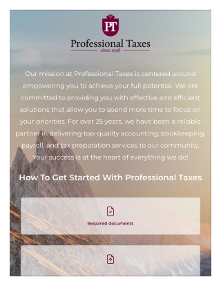 Tax Preparation Services in FL | Hire Professional Taxes Inc