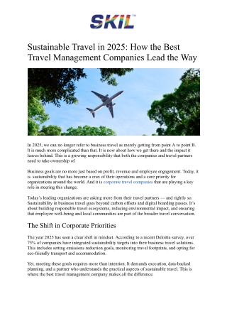Sustainable Travel in 2025_ How the Best Travel Management Companies Lead the Way
