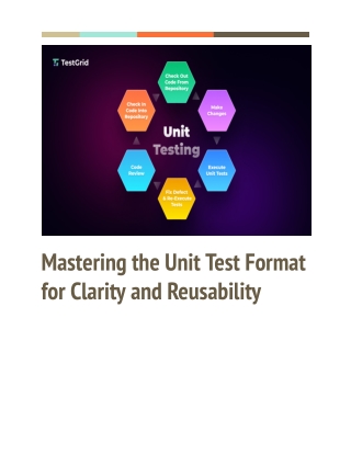 How to Write Clean and Scalable Unit Test Cases