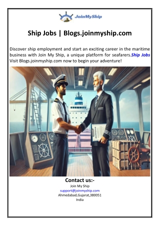 Ship Jobs | Blogs.joinmyship.com
