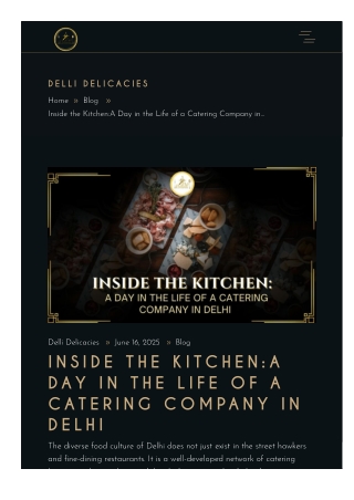 Inside the Kitchen-A Day in the Life of a Catering Company in Delhi