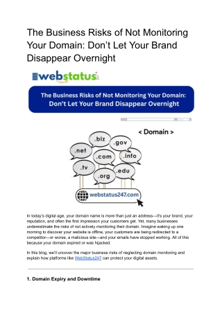 The Business Risks of Not Monitoring Your Domain_ Don’t Let Your Brand Disappear Overnight