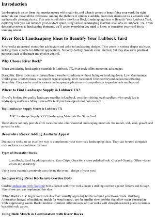 River Rock Landscaping Ideas to Beautify Your Lubbock Yard