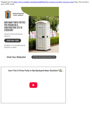 Making The Most Of Comfort: Picking the Right Portable Washroom for Your Guests