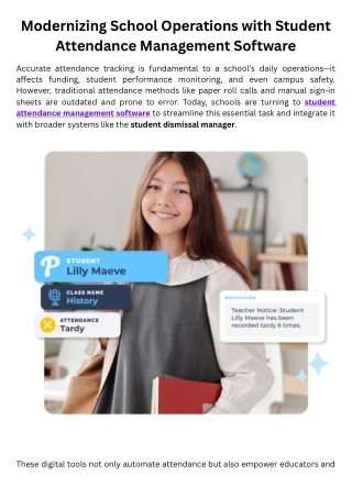 modernizing school operations with student