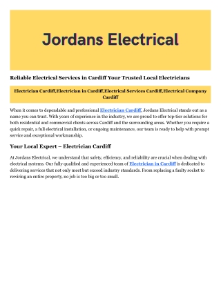 Electrician Cardiff