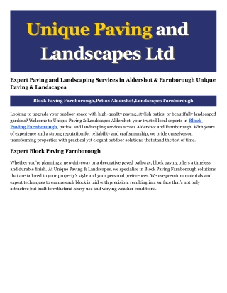 Block Paving Farnborough
