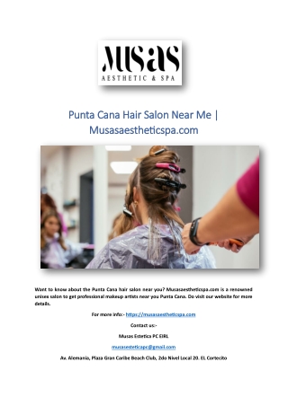 Punta Cana Hair Salon Near Me | Musasaestheticspa.com