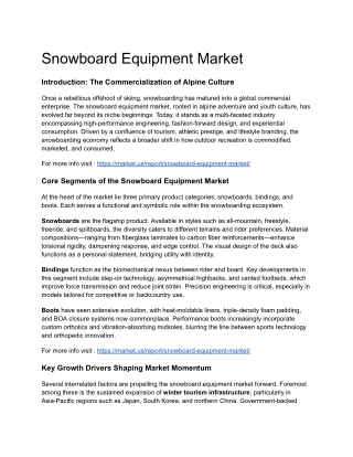Marketing Snowboard Gear in a Digital World