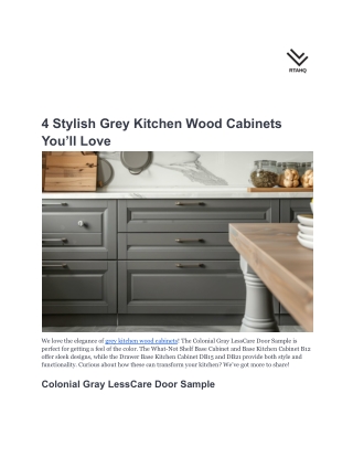 4 Stylish Grey Kitchen Wood Cabinets You’ll Love-RTAHQ