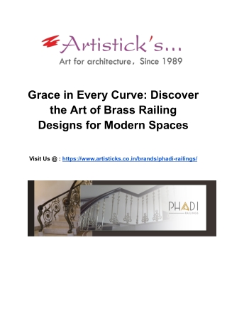 Discover the Art of Brass Railing Designs for Modern Spaces